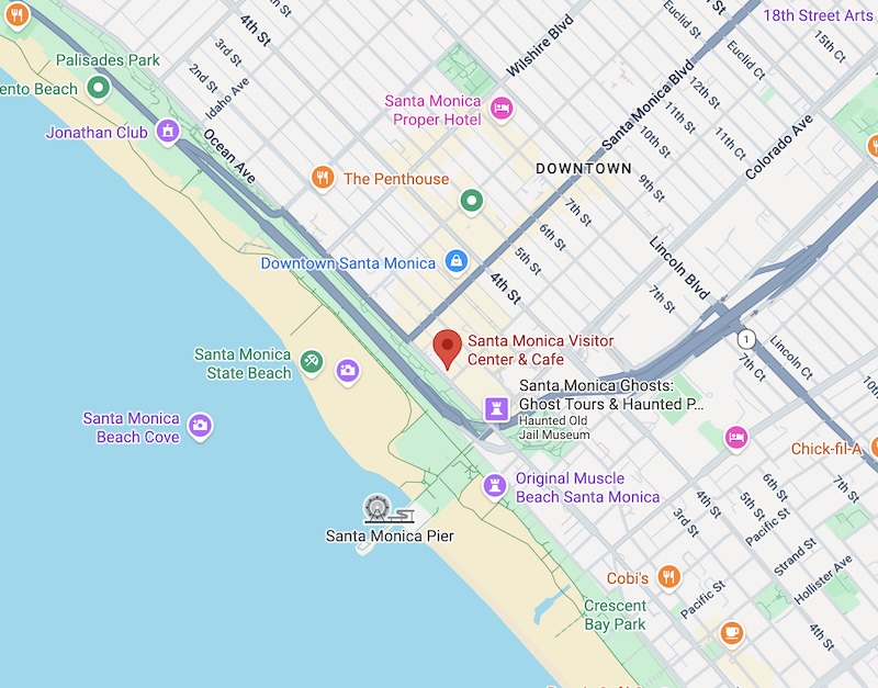 Santa Monica Visitor Center & Cafe Map Santa Monica Visitor Center & Cafe location on Google Map